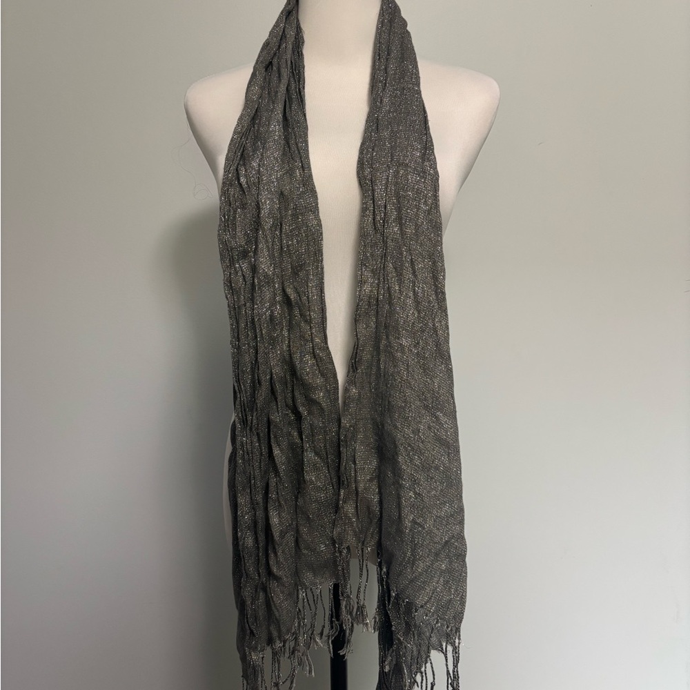 Chic Metallic Gray Women's Scarf